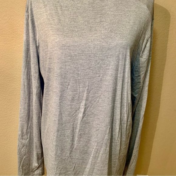 NWT Gaiam Hooded Top Large Grey Long Sleeved Hoodie Athletic Fitness Slim Fit - Picture 4 of 15
